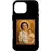 St. Gianna Beretta Molla Icon Custodia per iPhone 16 Pro Max Elegante Icona Cattolica di Santa Gianna Beretta Molla