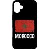 Moroccan Heritage Designs Custodia per iPhone 16 Plus Bandiera del Marocco Vintage Distressed Heritage Marocchino
