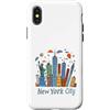 Iconic New York City Skyline by a Child Custodia per iPhone X/XS Divertente souvenir per bambini di New York City per bambini o bambine