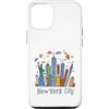 Iconic New York City Skyline by a Child Custodia per iPhone 12/12 Pro Divertente souvenir per bambini di New York City per bambini o bambine