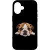 English Bulldog Puppy Lover PS Custodia per iPhone 16 Ritratto del cane del viso del primo piano del cucciolo del bulldog inglese del bambino