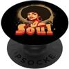 InGENIUS 70s Funk Soul Music Camicie e r Retro 70s Funk Soul Music Lover Afro Woman Vintage Disco PopSockets PopGrip Adesivo