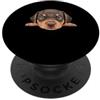 Doberman Puppy Lover PS Ritratto del cane del viso del primo piano del cucciolo di Doberman del bambino PopSockets PopGrip Adesivo