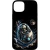 Cosmic Encounter Outfitters Men Women Ki Custodia per iPhone 15 Plus Carino Alieno Pilota In UAP UFO Divertente Spazio Explorer Sci Fi