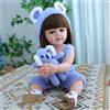RUNGQIANY Realistica Reborn Bambola in Maglia Blu, con Accessori, Bambole Reborn 22 pollici 55cm Ragazzi e Ragazze Regalo Giocattolo Femmina