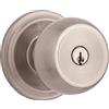 BRINKS Home Security Push Pull Rotate Door Locks 23001-119 Stafford Style Keyed Entry Door Knob, Satin Nickel by Home Security Push Pull Rotate Door Locks