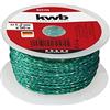 kwb Corda direzionale in nylon intrecciato, diametro 1,2 mm, verde, ideale per l'allineamento orizzontale e verticale di pietre e mattoni da muratura, robusta e durevole per lavori di costruzione