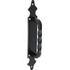 Amig - Maniglia con Placca Puntinata - Maniglia per Porte di Passaggio, Porte Scorrevoli e Cancelli, Facile da Installare - 280 x 45 mm - Zama e Acciaio - Nero