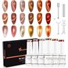 Nicedeco Set Smalto Gel Occhio di Gatto, Smalto Gel Magnetico UV/LED Rimovibile per Nail Art, Manicure e Pedicure, Uso Professionale e Domestico-6 Pezzi x 5ml-Kit53