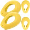 Lurrose 2 paia di copriorecchie in silicone per tinture per capelli, colore dei capelli, paraorecchie per capelli, impermeabili, paraorecchie da parrucchiere, protezione per salone, docce, spa giallo