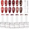 Nicedeco Kit 6 Pezzi da 5ml Smalto Gel Occhio di Gatto Trasparente con Magnete - Effetto Cristallo Liquido Lucido, Jelly Traslucida Riflettente UV, Lunga Durata per Salone e Fai-da-Te