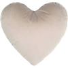 Morbidissimi - Cuscino Arredo Cuore Danae in Velluto 35x38 cm Tortora, Cuscino Decorativo Sfoderabile con Cerniera, Design Romantico per Divano Letto Poltrona, Made in Italy AC371