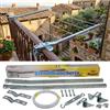inferramenta Kit Stendibiancheria Per Balcone | Con Piastra Antisbandamento, 20 Metri Filo Stendibiancheria, 1 Tirante e 2 Morsetti Inclusi | COD. 064