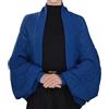LNBLAKBXBD Scialli e Mantelle Morbidi da Donna con Maniche, Scialli Lavorati all'Uncinetto (Blue,One Size)