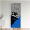 Loussiesd Tenda per porta da giocatore per porta privacy armadio da gioco tenda per camera da letto soggiorno sala giochi decorazione blu nero divisorio tenda copertura 106 x 203 cm 1 pannello