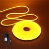 HEGEHE Striscia LED neon 24V [2M, Arancione], impermeabile flessibile IP65, SMD2835, 120 LEDs/m Nastri LED CRI85+, tagliabile ogni 5cm, illuminazione decorativa per casa/negozio