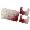 emmevi Tappeto Bagno Set 3 Pezzi Parure Morbido Girowater Assorbente Shaggy Retro Antiscivolo Rosso