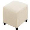ELYSYSRL Copri Pouf Quadrato/Rettangolare Elasticizzato, Spandex Copertura Dell'Ottomano 50x50/80x80/40 x 40/90x90 Cover Moderna Copri Poggiapiedi Poltrona per Soggiorno, Morbido Lavabile Fodere per Sgabello (