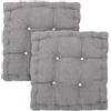 Umllpet Set di 2 cuscini per sedia, 40 x 40 cm, per interni ed esterni, in spessa imbottitura, per panca e sedia da giardino, quadrato
