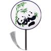 Floatdream Ventaglio a Mano in Stile Cinese Retrò con Ricamo Panda per Hanfu, Foto e Raffreddamento