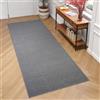 TAPISO Mono Tappeto Passatoia Runner Pelo Corto Morbido Design Moderno Monocromatico Unicolore Tinta Unita tonalità Grigio Chiaro Corridoio Ingresso Sala Cucina Oeko-Tex 70 x 200 cm