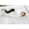 MKS Cuscino per chi dorme sul fianco con rivestimento in cotone per adulti | Cuscino corpo a lunghezza intera per gravidanza e supporto post-operatorio (crema)