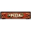 TMAHENG Targa in metallo vintage con scritta in inglese The best pizza in town, decorazione artistica da parete per casa, bar, 10 x 40 cm