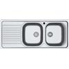 DecHome Lavello Cucina 2 Vasche con Gocciolatoio Larghezza 116 cm materiale Acciaio Inox Satinato - SA138SXKIT