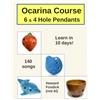 FCI Ocarina Course - 6 and 4 Hole Pendants: 300 pages -- 140 songs -- 25 lessons -- From Beginner to Expert