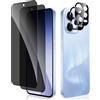 SeGinn [2 + 2 Pezzi Privacy Pellicola Protettiva + Protezione Fotocamera per Oppo Reno15 FS 5G, Vetro Temperato Durezza 9H Anti-Graffio, Anti-Spy Protezione Film per Oppo Reno15 FS 5G