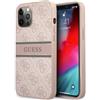 Guess Custodia per iPhone 12 Pro Max 6,7 GUHCP12L4GDPI Rosa 4G Stripe