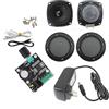 UYXOERA Kit audio per console di gioco Arcade, amplificatore di potenza da 12 V + altoparlanti da 3 pollici, 5 W e 8 ohm, cavo di alimentazione AUX per accessori per cabinet di gioco Arcade (nero)