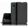 NALIA Cover Pieghevole compatibile con Huawei P40 lite Custodia, Sottile Protettiva Flip Case PU Pelle Telefono Cellulare Copertura, 360 Gradi Resistente Bumper Fronte e Retro, Colore:Nero