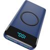 iPosible Power Bank Wireless Ricarica Rapida 26800 mAh, Power Bank 25W PD3.0 + QC4.0, 15W Wireless Caricatore Portatile Powerbank 4 Outputs USB C Batteria esterna compatibile con iPhone Huawei Samsung-Blu