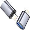 HOSOW Adattatore Lightning a USB (2 Pezzi), Adattatore USB iPhone Adattatore USB Adattatore OTG USB 3.0 Per iPhone 14 13 12 11 Pro Max/iPad Pro, Supporta unità Flash, Tastiere MIDI, Mouse, Fotocamere