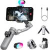 AOCHUAN Stabilizzatore cardanico per smartphone, set di luci di ricarica magnetica RGB, display OLED, rotella di messa a fuoco con luce LED, stabilizzatore professionale a 3 assi per Android e iPhone, AOCHUAN