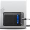 Afterplug Custodia Adesiva 2 Tasche per Disco Fisso per Laptop, Porta Oggetti Adesivo Riutilizzabile per SSD Esterno Portatile, HDD, Mouse Sottile e Cavi (Piccola - Compatibile con SSD)