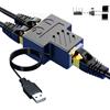 Aoiutrn - Adattatore splitter RJ45, da 1 a 2, doppia porta USB a rete RJ45, 8P8C, prolunga per interfaccia LAN, connettore Ethernet per Cat5e, Cat6, Cat7, Cat8 (da 1 a 2)