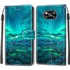 Feyten Cover per Xiaomi Poco X3 NFC/Poco X3 PRO, Custodia in Pelle Xiaomi Poco X3 NFC/Poco X3 PRO, Flip Custodia Pelle PU con [Magnetica][Supporto Stand] Cover a Libro Portafoglio (Aurora)