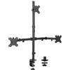VIVO Supporto da tavolo per monitor LCD triplo resistente e completamente regolabile per 3 schermi fino a 27