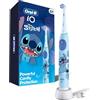 Oral-B iO Kids - Spazzolino da denti elettrico ricaricabile, Stitch con 1 testina per la cura delicata, sensore automatico di pressione per proteggere le gengive, 3 impostazioni di pulizia, timer