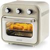Ariete 4632 Friggitrice ad aria e forno Vintage, 1400W, 2in1, Capacità 16L, Accessori inclusi, Timer 60 minuti, Doppio vetro, Beige"