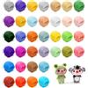 SZMK 36 Colori Lana Cardata per Infeltrimento 108 G,Kit Lana Cardata per Principianti, Lanas per Feltro Ad Ago,Feltro di Lanas Naturale per Bambini, Decorazione, Domestica, Animali Artigianali
