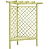 vidaXL Pergolato ad Angolo e Sedile Pergola con Sedia Traliccio Sostegno per Piante Supporto 130x130x197 cm in Legno di Pino Impregnato
