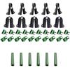 Generico 36 pezzi/set connettori per pali da giardino, clip per traliccio per piante regolabili da 16 mm Clip per fibbia di collegamento in plastica di tipo A per supporti per piante in metallo e acciaio da