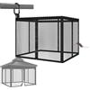 Generico Zanzariere per Gazebo, Tenda Zanzariera per Pergola, Zanzariera Ombrellone da Giardino, Rete Universale Schermo con 4 Aperture a Cerniera (Nero, 3.6x3.6M)