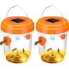 TLINGMEIXIAN Xian, trappola per vespe da appendere all'esterno, giubbotto giallo, riutilizzabile, da appendere, per esterni, con luce UV LED (arancione), confezione da 2
