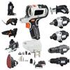 Generic Kit combinato di utensili elettrici - Set per la lavorazione del legno 10 in 1 con sega, sega circolare, motosega, utensile oscillante, cacciavite, chiave, trapano a percussione, levigatrice, include