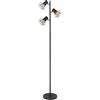 Globo lighting Piantana Priska a 3 luci in metallo nero lampade orientabili a forma di diamante 3XE27 54017-3S/30