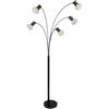 Globo lighting Piantana Priska ad arco a 5 luci in metallo nero orientabile a forma di diamante 5XE27 54017S/30